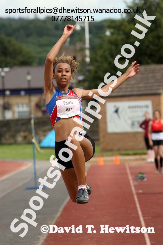 Womens under-20s long jump, EAP International Combined Events, Hexham Northumberland. Photo: David T. Hewitson/Sports for All Pics